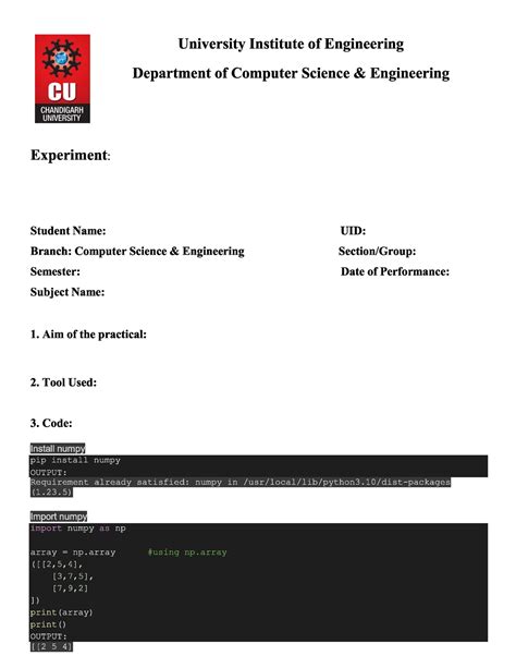 Arpit Numpy - Btech Cse - Studocu
