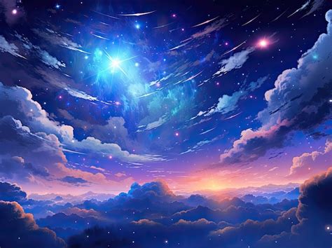 Anime style clouds | AI-generated image