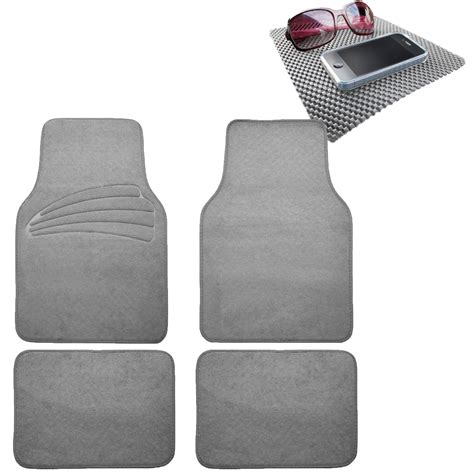 FH Group 4pcs Car Floor Mats For Auto Car SUV Carpet Liner Gray With ...