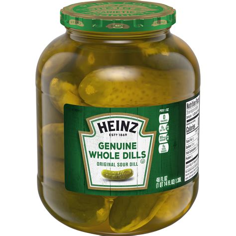 Heinz Genuine Whole Original Sour Dill Pickles 46 fl oz | Shipt