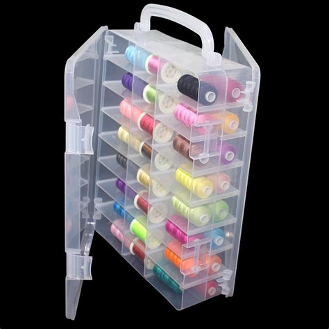48 Grids Sewing Storage Box Double-Sided Storage Organizer Portable ...