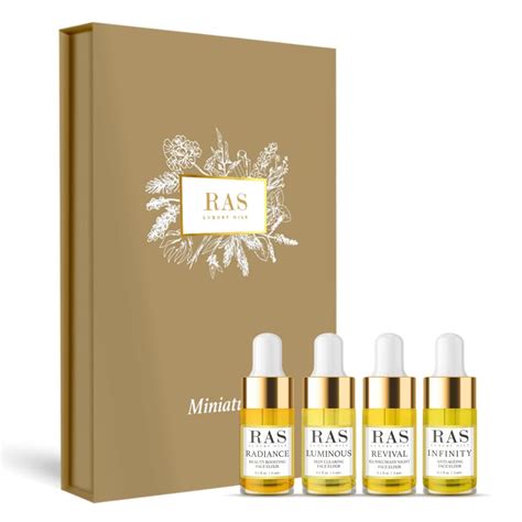 RAS Luxury Oils |Face Elixir Miniatures Serum Set (Pack of 4) | For ...
