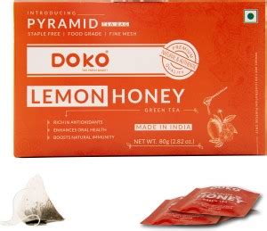 DOKO Exotic Lemon Honey Tea, Enhance Oral Health, Pure Green Tea leaves ...