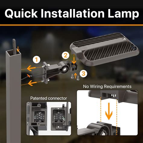 Buy DEMILARE 300W Led Parking Lot Light, Adjustable Arm Mount Shoebox ...