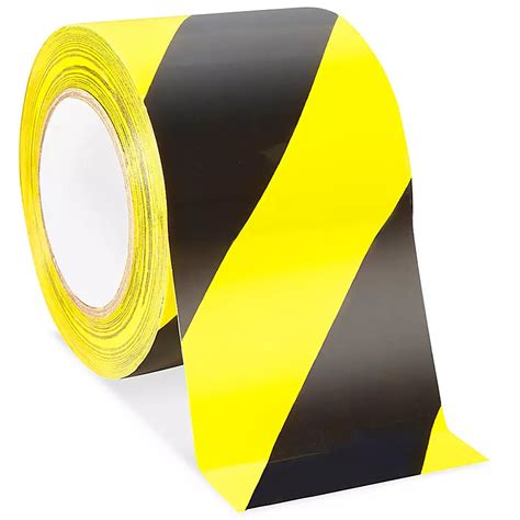 Uline Heavy Duty Vinyl Safety Tape - 4" x 36 yds, Yellow/Black S-3565 ...