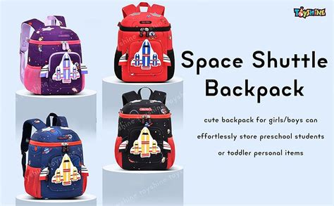 Buy Toyshine 10" Space Shuttle Backpack for Kids Girls Boys Cute ...