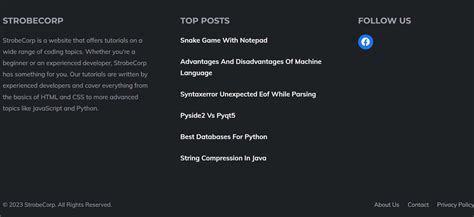 HTML Footer Tag 的图像结果