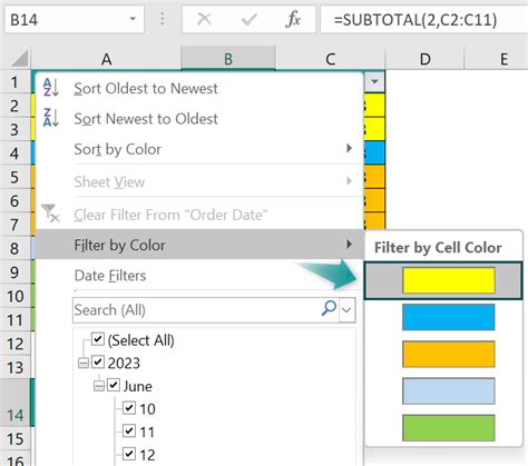 How to Count Color Format Cell 的图像结果
