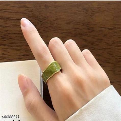 Green Gold Platted Ring – YUGOSMILE