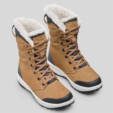 Women's Waterproof Winter Hiking Boots - SH 900 - Macchiato brown ...