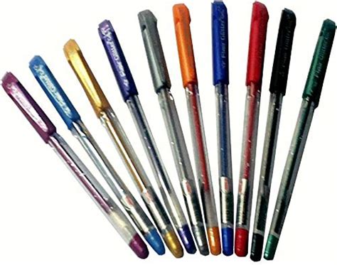 Flairxtra Sparkle Glitter Gel 10 Colors Xtra Sparkle Gel Pen ...