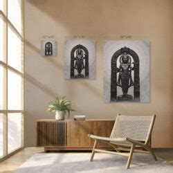 Shri Ram Lalla Ayodhya Mandir Idol Canvas Art for Wall - Magicdecor®