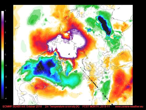 ECMWF seasonal 2 m temperature anomaly forecast » Severe Weather Europe