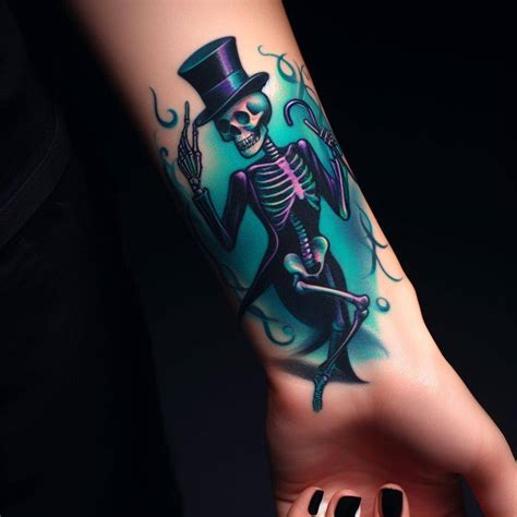Dancing Skeleton Tattoo: A Whimsical Celebration of Life and Death ...