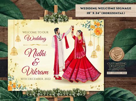 Buy Phera Welcome Sign as Indian Wedding Welcome Board, Hindu Welcome ...