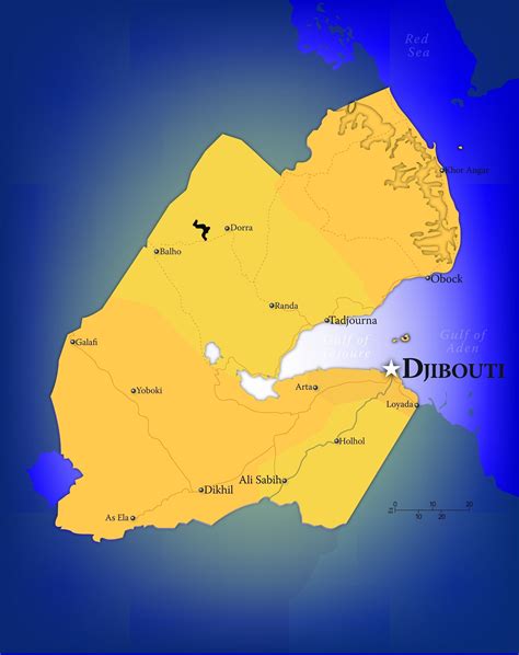 Africa Djibouti Map