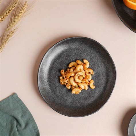 Earthen Stoneware Snack Plate Matte Black 8.5 Inch Online - Premium ...