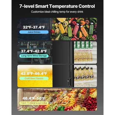 VEVOR Commercial Merchandiser Refrigerator 6.9 CU.FT Glass Door Display ...