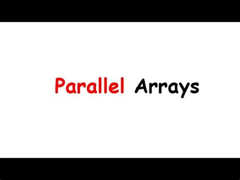 Parallel Array 的图像结果