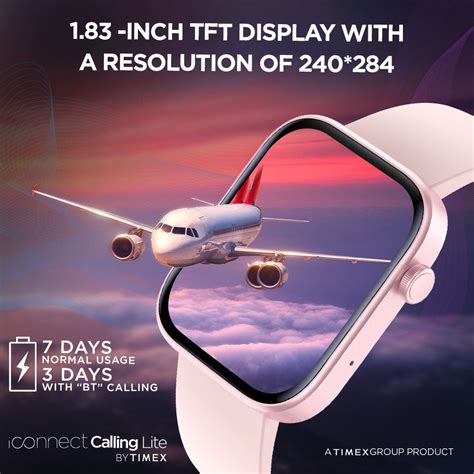 Timex iConnect Calling Lite 1.83(4.6cm) Display BT Calling Smartwatch