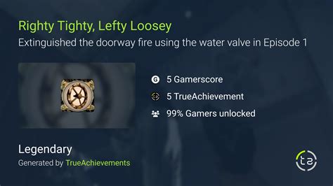 Righty Tighty, Lefty Loosey achievement in Legendary
