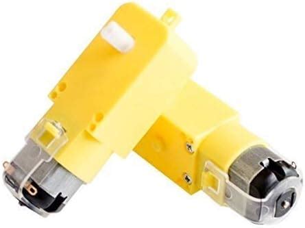 TECHDELIVERS® 2 PCS 60 rpm BO Motor Single shaft Smart Car Robot Gear ...