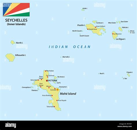 seychelles map with flag Stock Vector Image & Art - Alamy