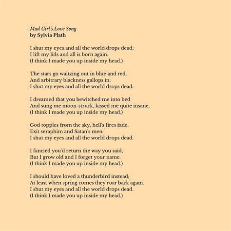[Poem] Mad Girl’s Love Song by Sylvia Plath : r/Poetry