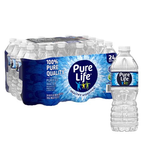 Pure Life® Purified Water .5 Liter (16.9 fl oz)- Bottle - Case of 24