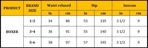 Size Chart- Men boxer – Sizeupp