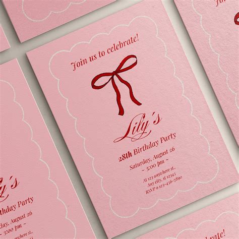 28th Birthday Invitation, 28th Birthday Card, 28th Party Invite ...