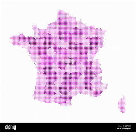 France dotted map. Digital style map of the country on white background. France shape with ... - size of france