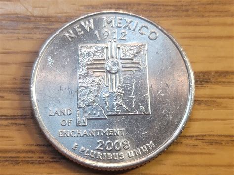 2008 p New Mexico State Quarter WDDOR - 004 Doubled Die Reverse US Mint ...