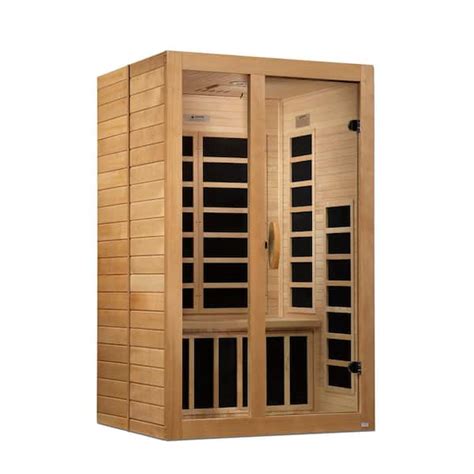 Buy Deluxe 2-Person Super Low EMF Infrared Sauna with 7 Deluxe Carbon ...