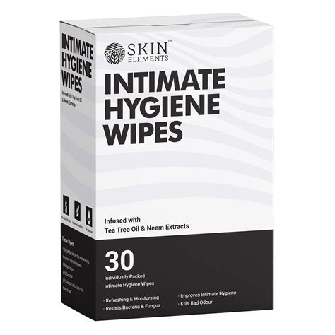 Skin Elements Intimate Hygiene Wipes | pH Balanced Anti-bacterial Wipes ...