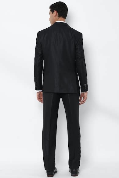 Buy Men Black Slim Fit Textured Formal Three Piece Suit Online - 675421 ...