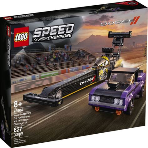 LEGO 76904 Speed Champions Mopar Dodge//SRT Top Fuel Dragster and 1970 ...
