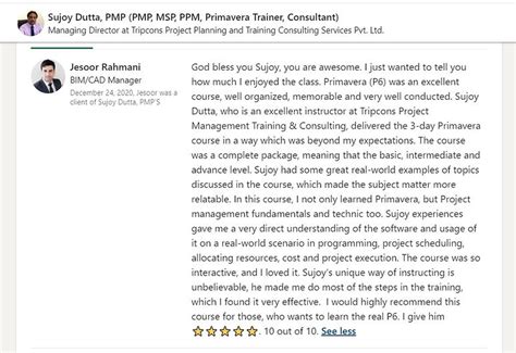 Primavera Training | Tripcons Project Management Consulting Pvt. Ltd. | Pmp