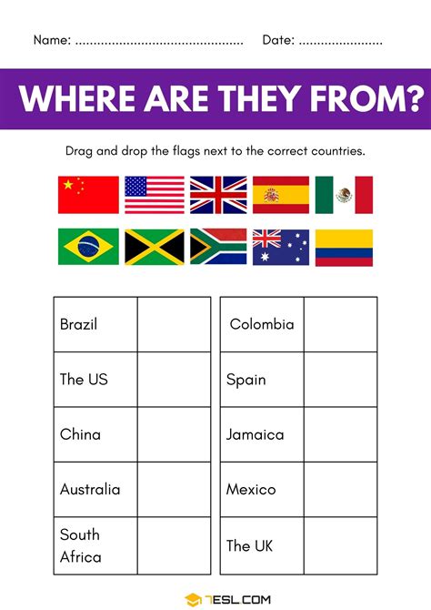 Country Worksheet 的图像结果