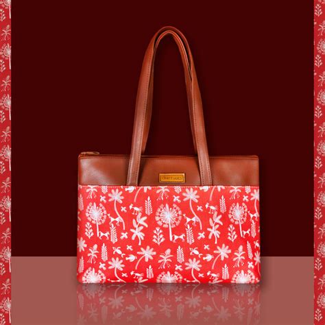 Orange Warli Jungle Tote Bag – Crafthues