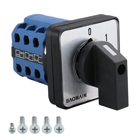 Buy BaomainRotary Cam Changeover Switch LW28-20/0123.3 660V 20A 12 ...