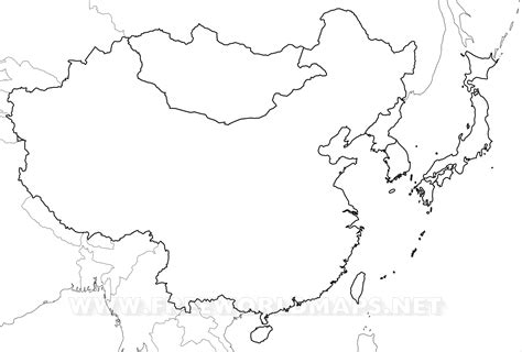Blank Map Of East Asia Printable Maps