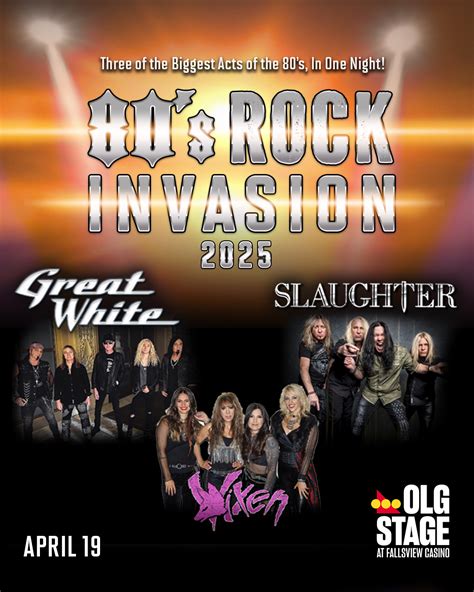 80's Rock Invasion 2025 - Great White & Slaughter | Niagara Falls Tourism