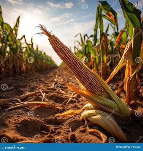 Corn Harvested from a Corn Field Stock Image - Image of field, farm ...