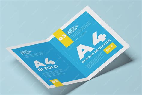 Premium PSD | A4 bifold brochure mockup