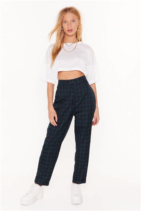 Plaid Trousers Women