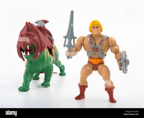Battle Cat and He-Man Masters of the Universe Action Figures by Mattel ...