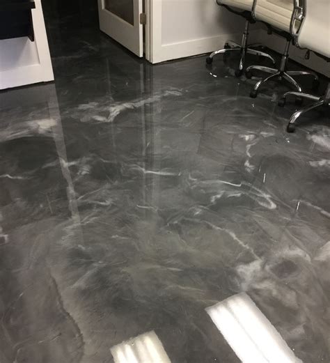 Metallic marble epoxy floor – Artofit