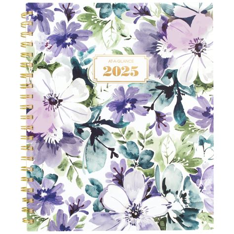 AT-A-GLANCE BADGE 2025 Weekly Monthly Planner Floral Large 8 12 x 11 ...