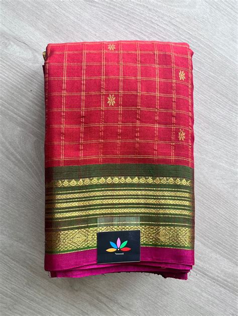 Gadwal Pure Silk Cotton Saree With Contrast Pallu And Blouse-3837 – FABK